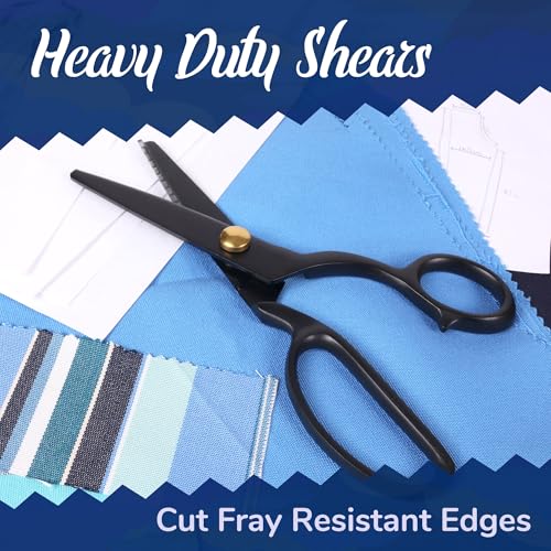 JubileeYarn Professional Metal Pinking Shears - Black - 10 Units