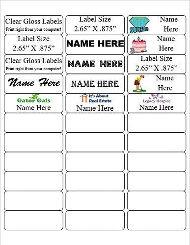 Magnetic Name Tags/Badges with Super Strong Magnetic Fasteners UNATTACHED - 100 Pack Kit Includes Crystal Clear Gloss Printable Labels - White Name Badges with 1/8th Rounded Corners 1.25 X 3 Inch