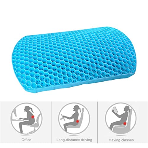 YMGSCC Back Support Cushion Honeycomb Lower Back Relief Gel Lumbar Support Back Cushion Pad for Home Car Office Wheelchair