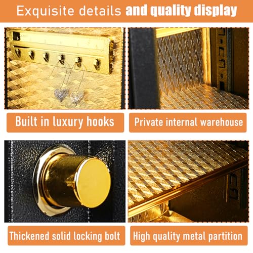 Home Safe Fireproof Waterproof, Anti-Theft Fireproof Safe with Fireproof Document Bag, Combination Lock and Removable Shelf, Fire Safe Box for Home Hotel Office (1.5 Cuft)