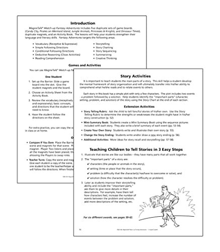 Super Duper Publications | Magnetic Fantasy Adventure Stories Match-Up Barrier Game | Educational Learning Resource for Children