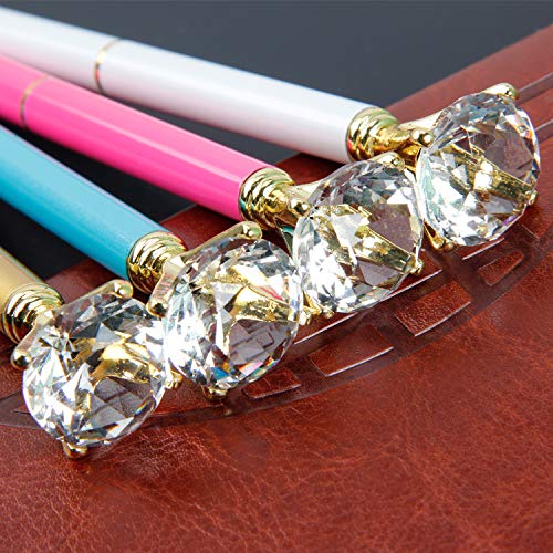 Bridesmaid Gift for teachers Bridal Shower Bling pen Guest Bridal Party Planner Diamond wedding gift Pen bulk set birthday pen (100 PENS, Blue)