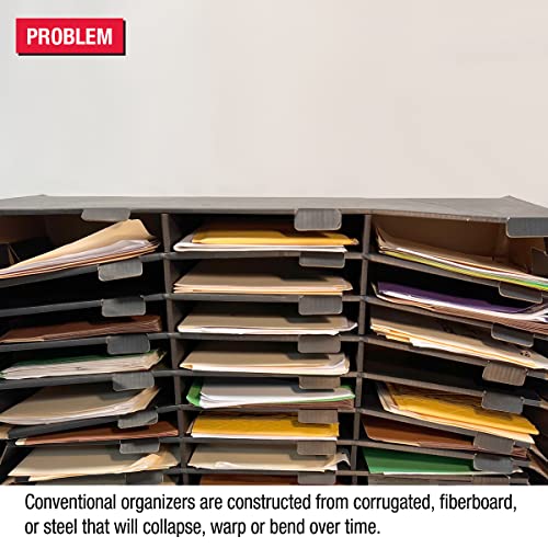 Ultimate Office TierDrop Desktop Organizer, 6 Compartment Sorter, 3-Wide