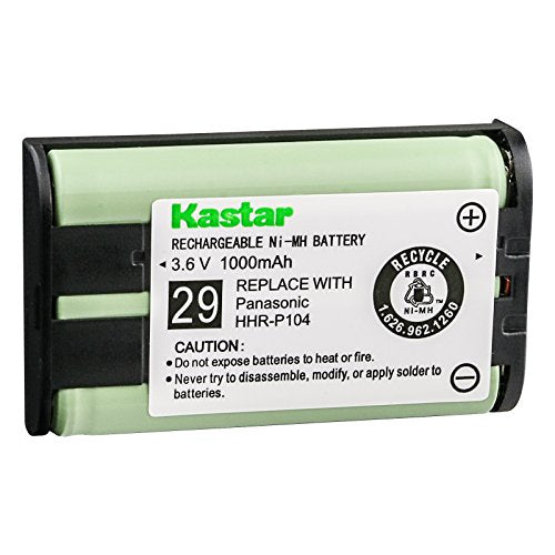 Kastar 50-Pack Type 29 Battery Replacement for Panasonic HHR-P104 HHR-P104A 23968 439024 439025 KX-TG2302 KX-TG230 KX-TG2312 KX-TG2355W KX-TG2356 KX-TG2357 KX-TG2382B KX-TG2386B KX-TG2388B KX-TG2396