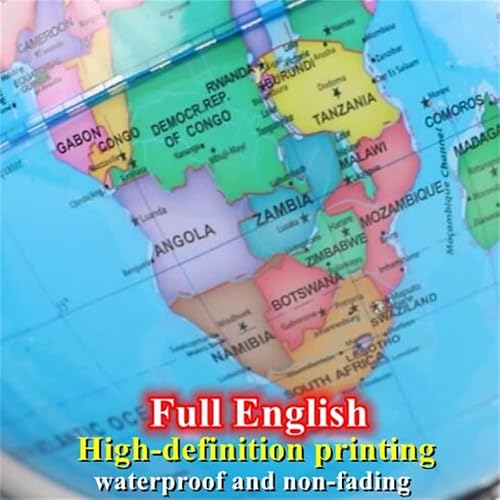 POCHY Beautiful Globe 360° Rotating Globe with Stand Globes Hd Printing World Globe Sphere Diameter 7.8 Inches Geographic Globes Fine and Clear