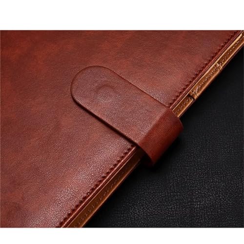 GESJKR A5 Loose Leaf Business Notebook Detachable Leather