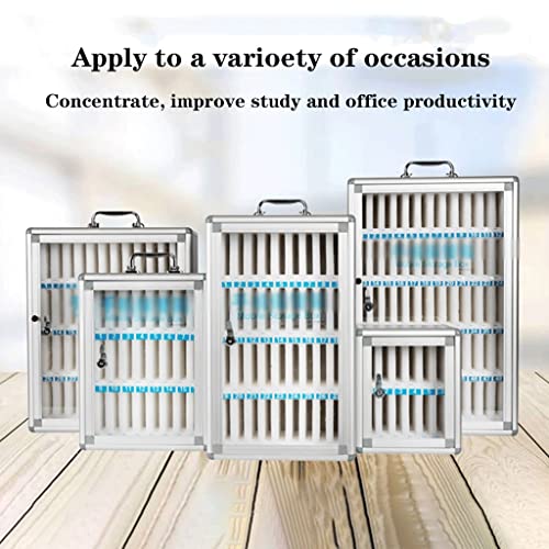 Aluminum Alloy Clear Cell Phones Storage Cabinet Pocket Chart Storage Locker Box Wall-Mounted with A Locked Can Be Carried by Hand for Office Classroom (Size : 24)
