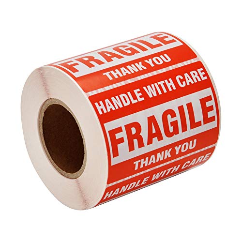 [30 Rolls, 15000 Labels] 2" x 3" Fragile Stickers Handle with Care Warning Packing/Shipping Labels - Permanent Adhesive