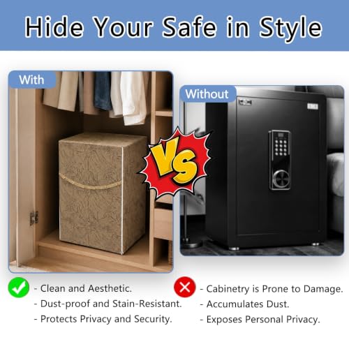 HPHDFS Modern Safe Dust Disguise 16 18 24 30 in, Custom Size Safe Lock Box Cover Protective with Pattern & Zipeers, Water Proof Cabinet Covers for Indoor Use(Style 2,20x20x24/50x50x60cm)