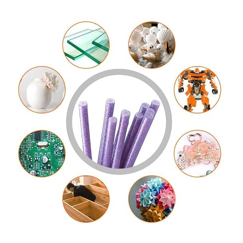 TEOYETTSF 10pcs Colorful 7x200mm Hot Melt Glue Stick for Electric Gun Craft Album Alloy Accessories Paintless Removal Repair