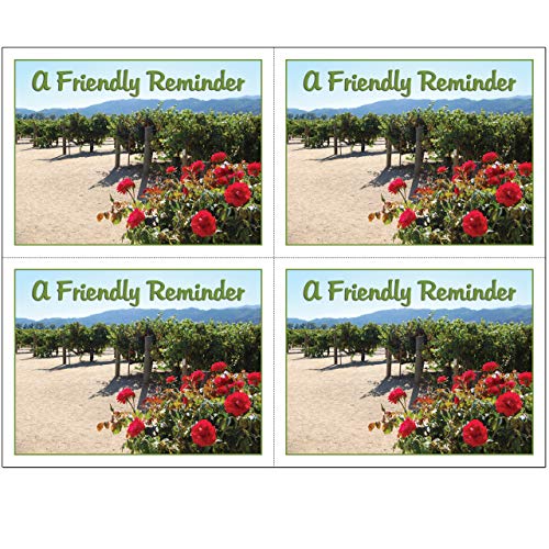 Laser Reminder Postcards. Great for Dental, Optometric, Veterinarian, Chiropractic or Most Other Businesses. 4 Cards Perforated for Tear-Off at 4.25" x 5.5" on an 8.5 x 11 Sheet of 8 Pt Card Stock.
