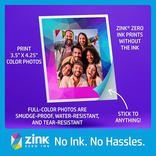 HP Sprocket Photo Booth Machine Instant Color Photo Printer (Pink) Gift Bundle + Zink Paper (110 Sheets) + Padded Carrying Case + Premium Screen Protector (2) + Decorative Sticker Frames (15)