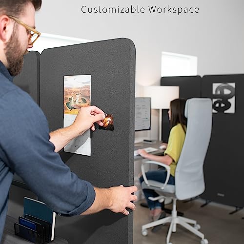 VIVO Dark Gray Freestanding 72 x 66 in Privacy Panel, PP-3-T072D
