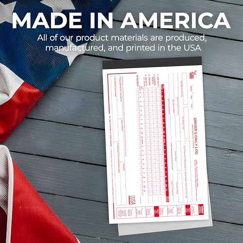 50 Pack Driver Daily Log Books for Truck Drivers with 7 & 8 Day Recap - 35 Sets of Forms Per Log Book, 2-Ply Carbonless, 5.5" x 8.5", DOT Log Book for Truck Drivers, FMCSA Compliant, Easy Tear-Out