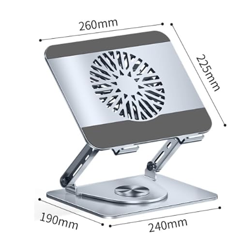BXFIRS Carbon Steel Book Stand Silver Reading Rack 360 Degrees Holder
