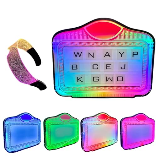 CHHMAELOVE RGB Letter Light Box - with 7-Color LED Glasses, 2 Set of English Letters and 0-9 Numbers, Detachable Power Bank, Happy Birthday VIP Service for Club Party Bar