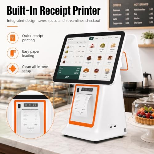 Dual Screen Touchscreen Cash Register, Touch Screen Checkout