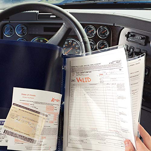 StoreSMART - 9 1/4" x 11 3/4" Multi-Pocket Folder for Commerical Truck Drivers - Red - Two-Page - 10 Pack - ZR8004-TRUCK-R-10