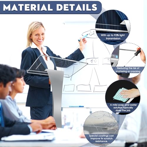 42.5" Pulpits for Churches, Acrylic Podium Stand with Iron Stable Bottom, Pulpit with 10MM Thickened Acrylic Countertop, Multi Function Lectern for Classroom Music Concert Conference