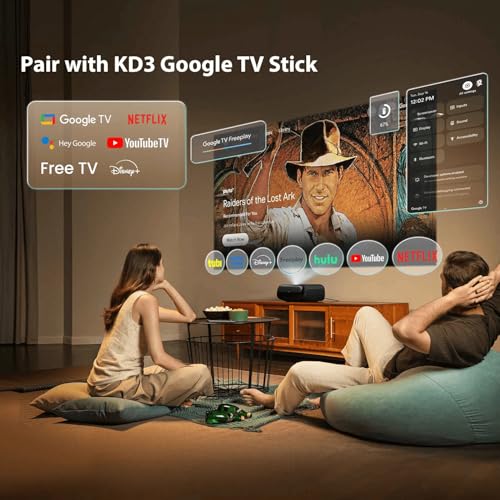 JmGO O3-Ultra Laser 4K Ultrakurzdistanz Beamer MALC 4000 ISO Lm MT9681 4GB 128GB Master Sound Speaker WiFi Bluetooth HDMI Ultra Short Throw Projector | Android Chinese OS with KD3 Google TV Stick