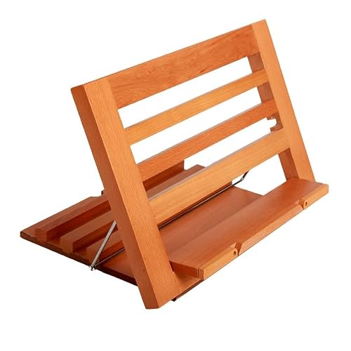 LWECMGSA Walnut Book Stand Stainless Steel Reading Rack Multi Functional Folding Holder