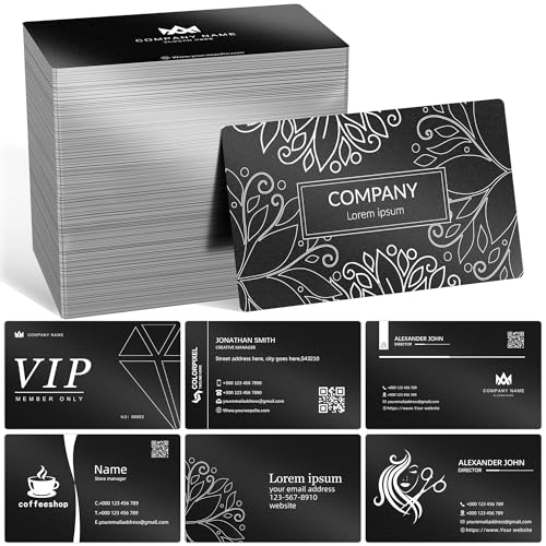 50-500pcs Personalized Metal Business Cards,Double Sided Laser Engraved