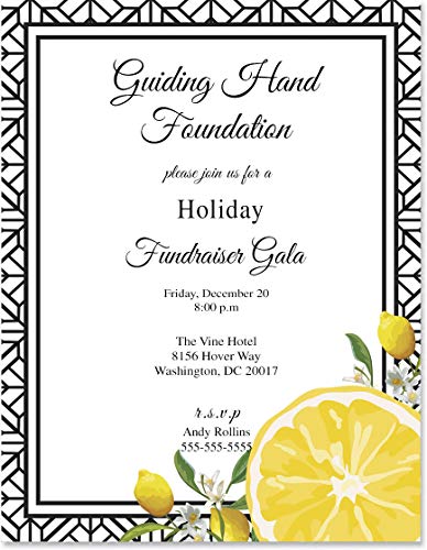 PaperDirect Exclusive Lemon Fresh Spring Invite Special Event Theme Paper Stationery, Border Paper, Letterhead 8.5 x 11, 100 sheets, Elegant Premium Writing Paper, Decorative Printer Paper