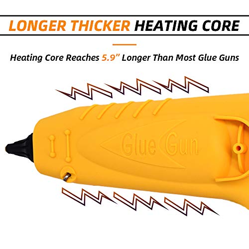 Industrial Hot Glue Gun Full Size High Power 500W Temperature Adjustable Thermostat Control with 0.43" 11mm Glue Sticks, Heavy Duty for Industrial, Household, Arts Crafts Decoration Repairs, Not Mini