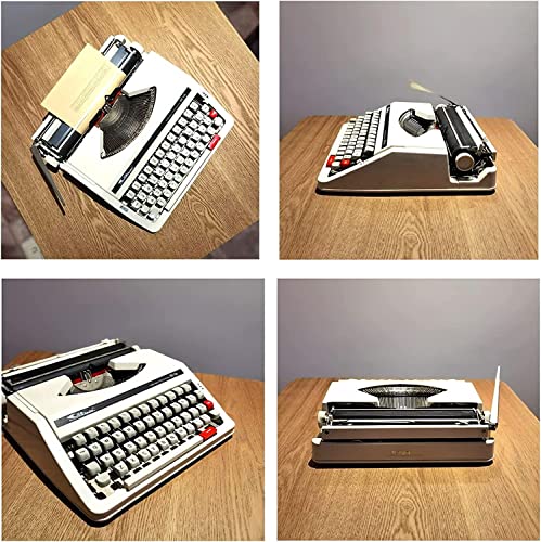 Wireless Typewriter Keyboard,Mechanical English Typewriter,Old Fashioned Typewriter,1980 Classic Nostalgia Portable Retro Manual Typewriter, Normal Use Vintage Typewriter,Black