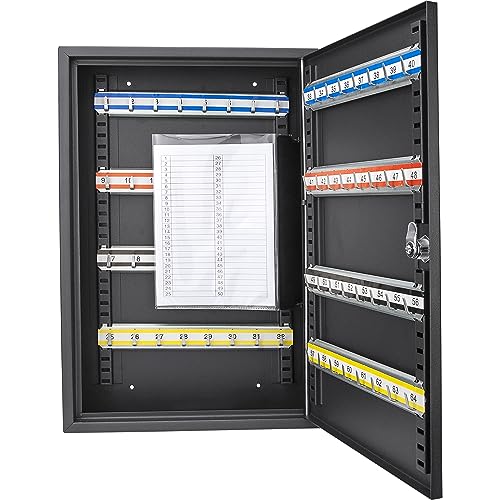 Barska Steel 64 Key Safe Cabinet with Combination/Key Lock Box (64 Key Position, Key Lock)
