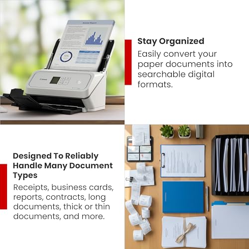 Canon imageFORMULA R40II Office Document Scanner - Duplex Scanning, Easy Setup, Scans a Wide Variety of Documents, Scans to Cloud