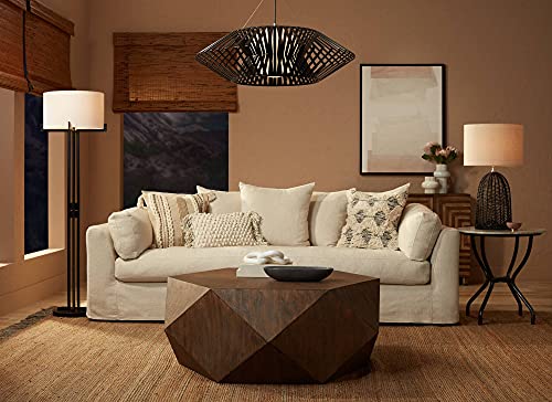 Franklin Iron Works Madrid 64" Tall Matte Black Modern Floor Lamp