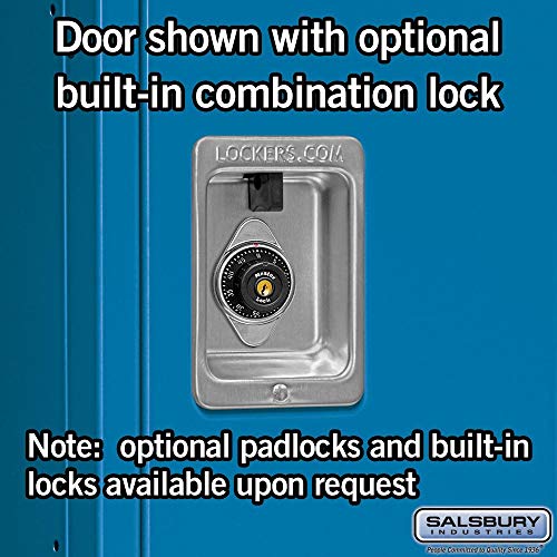 Salsbury Industries 61155BL-U Single Tier 12-Inch Wide 5-Feet High 15-Inch Deep Unassembled Standard Metal Locker, Blue