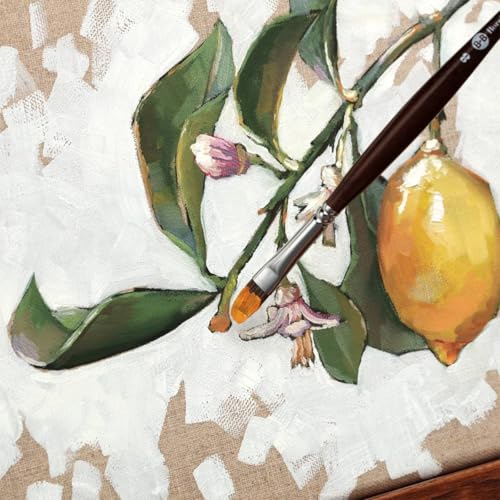 Borciani e Bonazzi Unico Synthetic Mongoose Artist Paint Brush - Series 800 Round - Size #20 - Watercolors, Oil & Acrylic Paint - Handcrafted in Italy, Anti-Roll Design, Ergonomic Medium Handle