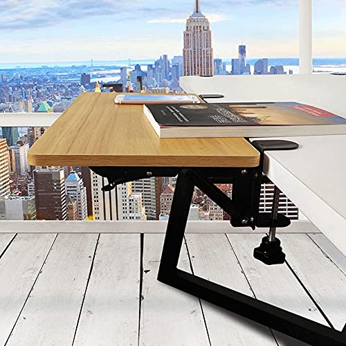 BWPURWDFH Desk Extender Ergonomic Desk Keyboard Extender Tray Folding Clamp-On Keyboard Tray Expansion Keyboard Drawers Platforms Elbow Arm Support (White 65X25CM)