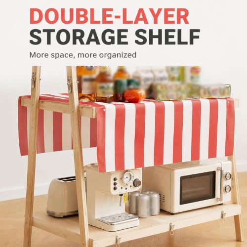 CHBMZ Outdoor Event Display Stand, Foldable Two Tier Wooden Booth with Canopy, Suitcase Style Pop Up Vendor Stand for Festivals, Holiday Markets, Craft Shows & Seasonal Events(Yellow,106cm/41.7in)