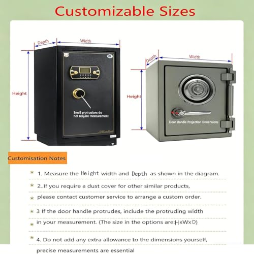 Dustproof Safe Box Dust Cover with Zipper Pull and Front Opening, Gun Safe Full Cover, Hidden Gun Cabinet Cover for Washing Machine/Stereo Equipment/St(Size:55.12" H x 22.64"W x 22.04"D,Color:style1)