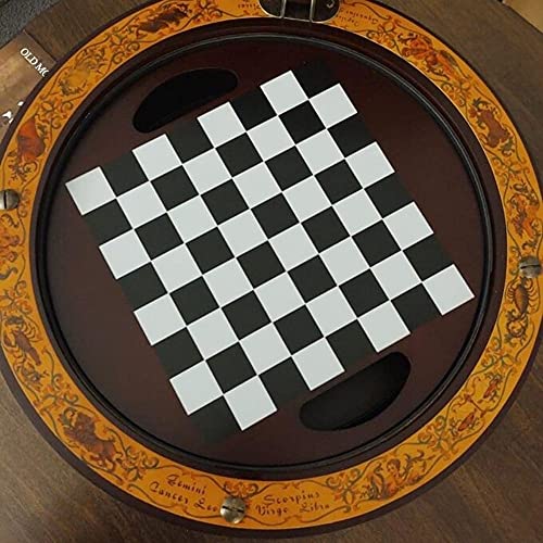 Chess Board Set w/Pieces Hidden in Table Top Chess Holder Globe Nautical Old World Wood Globe with Wood Stand Geographic Globe Library Office Decoration