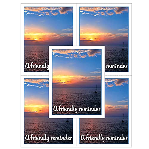 Laser Reminder Postcards. Great for Dental, Optometric, Veterinarian, Chiropractic or Most Other Businesses. 4 Cards Perforated for Tear-Off at 4.25" x 5.5" on an 8.5" x 11" Sheet of 8 Pt Card Stock.