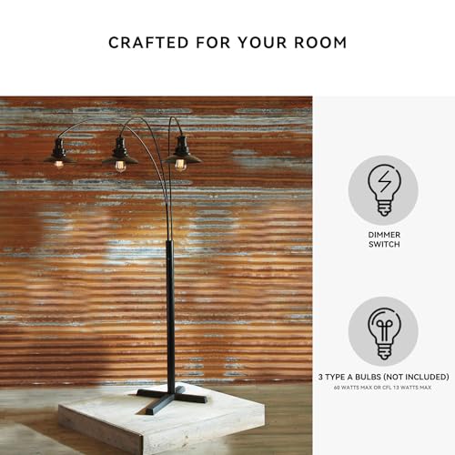 Signature Design by Ashley Sheriel 3-Arm Arc Floor Lamp for Living Room