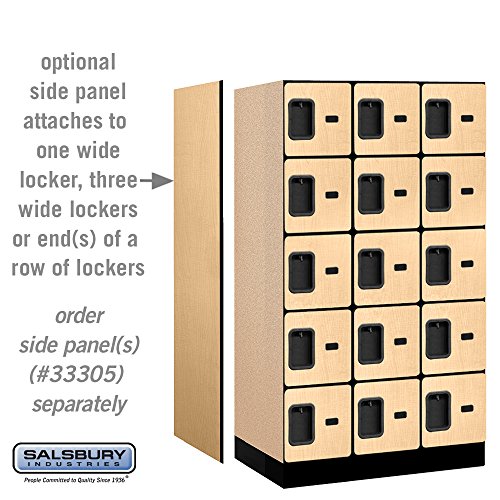 Salsbury Industries Five Tier Box Style Designer Wood Locker, Maple, 5' 3" x 21"