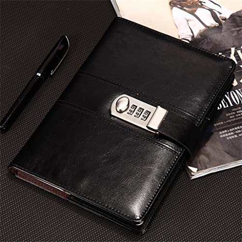 YHdtUO Leather Password Book with Lock Larger Size 21.8Cm X 17.8Cm Writer Lock Journal Lock,E-A5