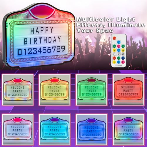 LED Bottle Service Sign with Color Change, 4 Letter Sets & 2 Number Kit