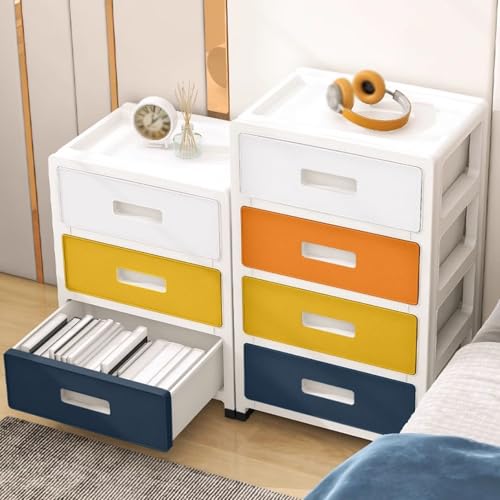 3/4/5-Layers File Sorting Organizer, Paper Sorter，Floor Drawer Office Cabinet,Paper Locker for Home, Classroom, Office, School（Multi-Colored(5tier)