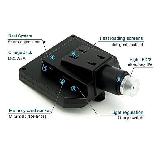 Microscope Accessories Kit G600 600x 4.3 inch Digital Electronic Microscope for Phone PCB Repair 8 LED LCD Magnifying Motherboard Parts Microscope Slides