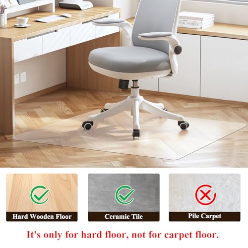 SHAREWIN Office Chair Mat for Hard Wood Floors - 30"x48" Heavy Duty Anti-Slip Hardwood Floor Protector Rug - Easy Clean