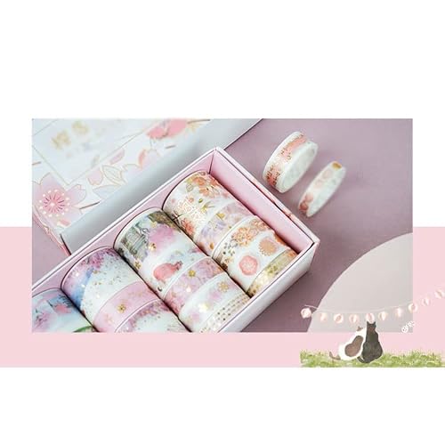 UOHLCX 20 Pcs/Set Washi Tape Set Adhesive DIY Scrapbooking Sticker Label Stationery