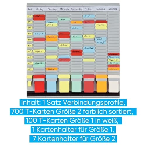 Franken PV1020 T-Card Office Planner with German Headings 47.4 x 49 cm 7 + 1 Index 20 Items