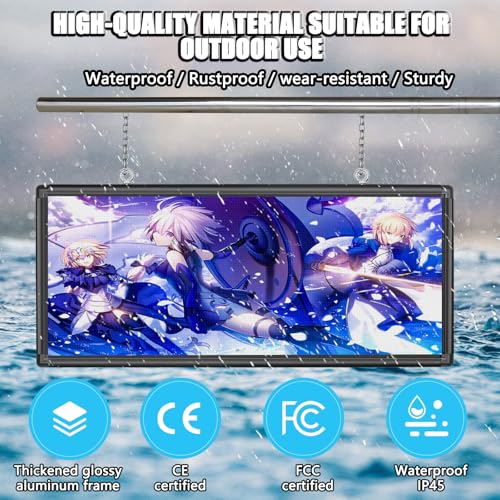 P6 Outdoor LED Sign, 40''x18'' RGB Full Color Programmable LED Display with High Resolution and New SMD Technology Can Support Texts, Images and Video (40''x18'')
