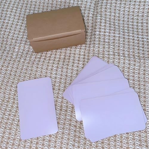 Blank Kraft Paper Business Card 100/300/600pcs Color Word Card Kraft Paper Postcard Retro Blank DIY Handwritten Note Writing Label Bookmark Learning(Lavender,300pcs)